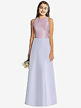 Rear View Thumbnail - Silver Dove & Suede Rose Alfred Sung Junior Bridesmaid Style JR545