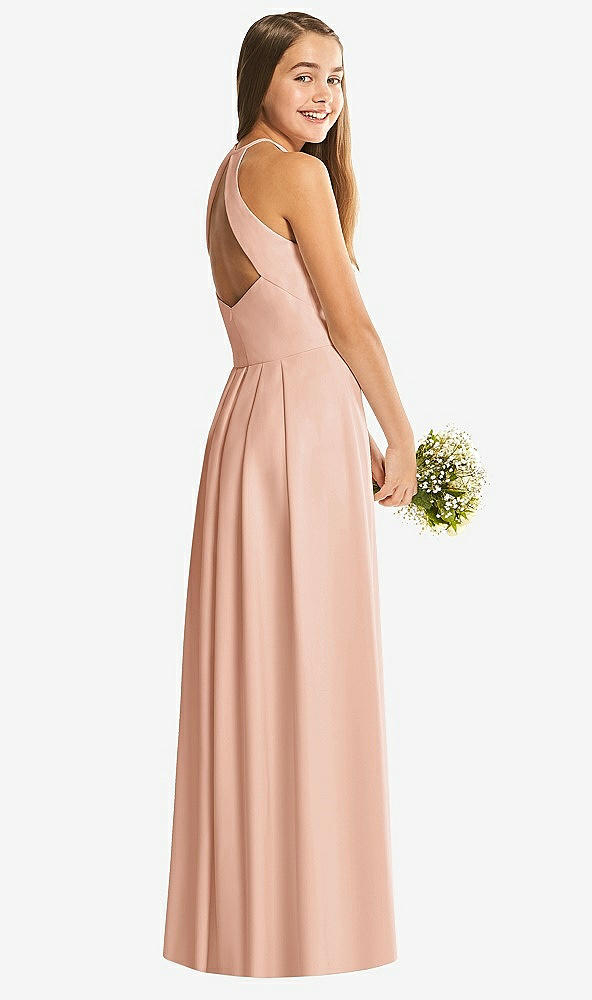 Back View - Pale Peach Social Junior Bridesmaid Style JR547