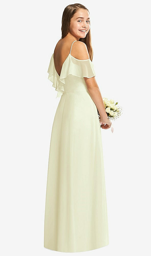 Back View - Butter Yellow Dessy Collection Junior Bridesmaid Dress JR548