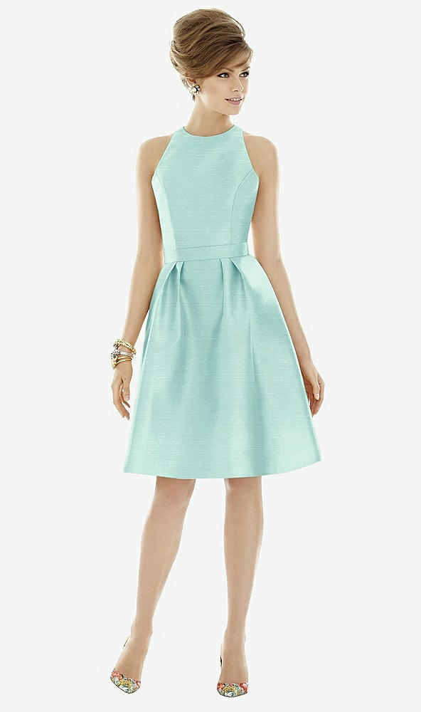 Front View - Seaside Alfred Sung Bridesmaid Dress D757