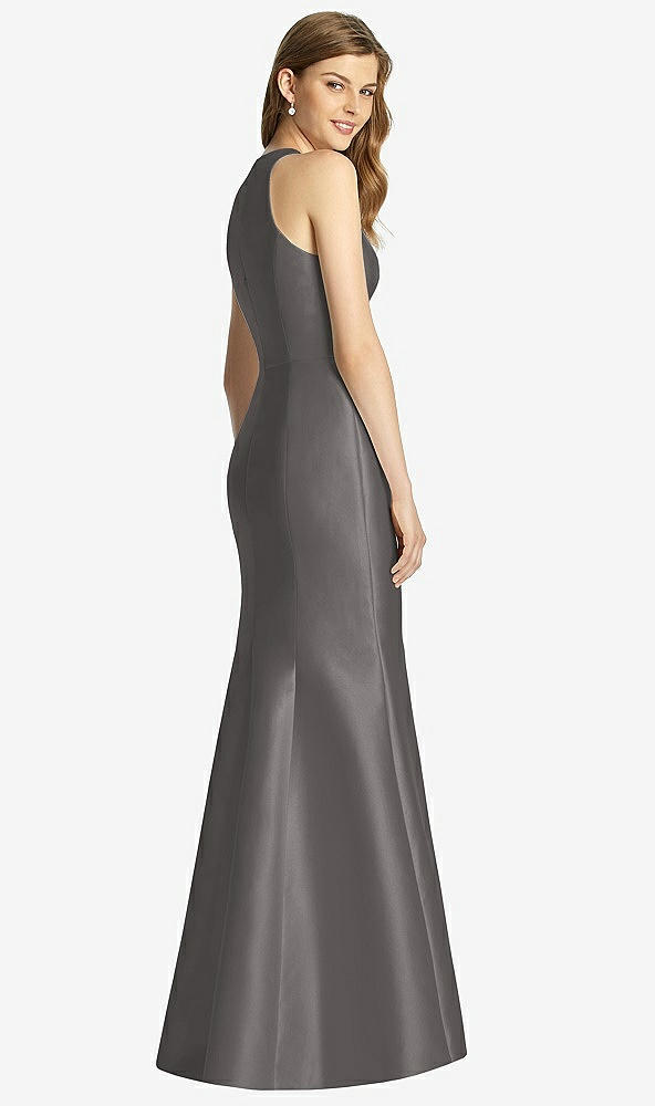 Back View - Caviar Gray Bella Bridesmaid Dress BB121