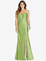 Front View Thumbnail - Mojito Strapless Draped Bodice Trumpet Gown 