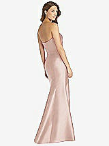 Rear View Thumbnail - Toasted Sugar Strapless Draped Bodice Trumpet Gown 