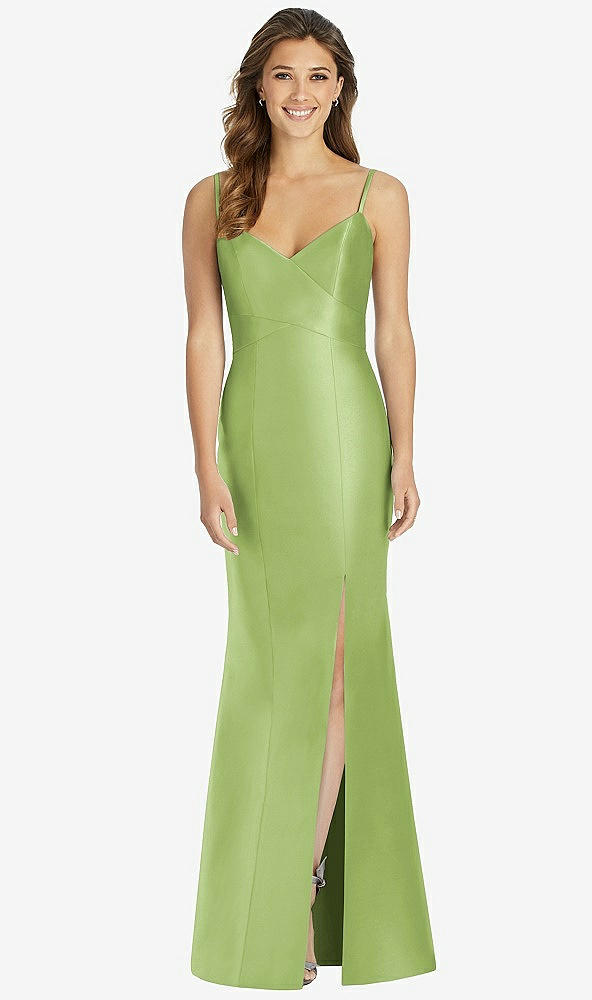 Front View - Mojito Maxi Length Spaghetti Strap Mermaid Dress