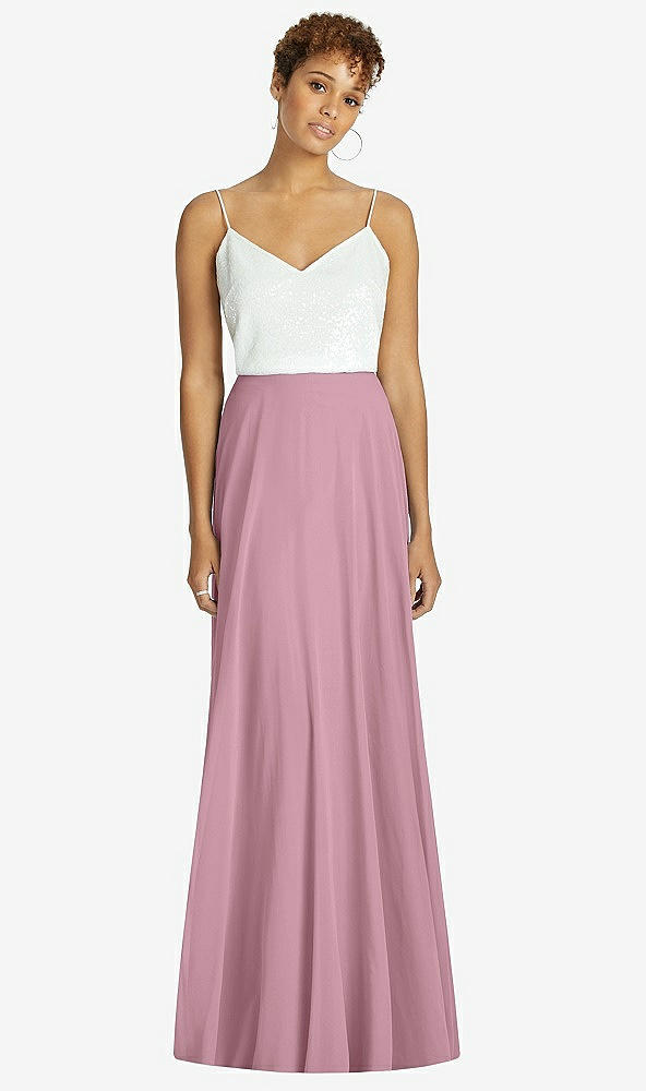 Front View - Dusty Pink After Six Bridesmaid Skirt S1518