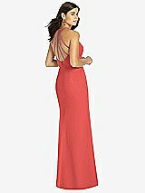 Rear View Thumbnail - Perfect Coral Sunburst Strap Back Mermaid Dress