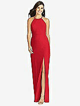 Front View Thumbnail - Parisian Red Sunburst Strap Back Mermaid Dress
