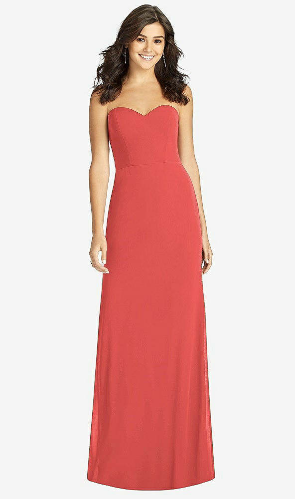 Front View - Perfect Coral Sweetheart Strapless Mermaid Dress