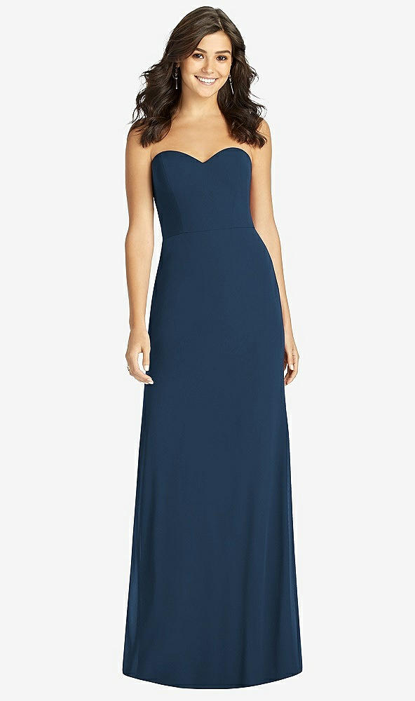 Front View - Sofia Blue Sweetheart Strapless Mermaid Dress