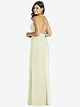 Rear View Thumbnail - Butter Yellow Criss Cross Back Mermaid Wrap Dress