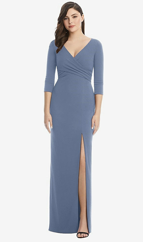Front View - Larkspur Blue After Six Bridesmaid Dress 6814
