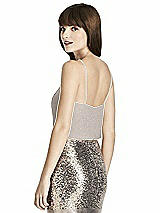 Rear View Thumbnail - Taupe Silver After Six Shimmer Bridesmaid Top T1507LS