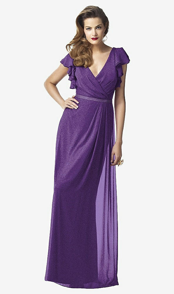 Front View - Majestic Gold Dessy Shimmer Bridesmaid Dress 2874LS