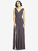 Alt View 1 Thumbnail - Stormy Silver Dessy Shimmer Bridesmaid Dress 2894LS