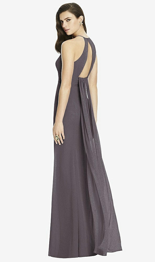 Front View - Stormy Silver Dessy Shimmer Bridesmaid Dress 2990LS