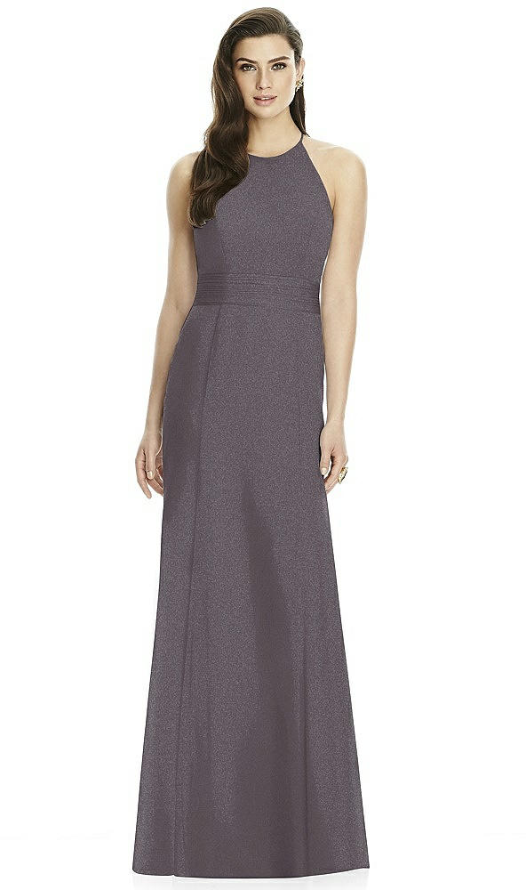 Back View - Stormy Silver Dessy Shimmer Bridesmaid Dress 2990LS