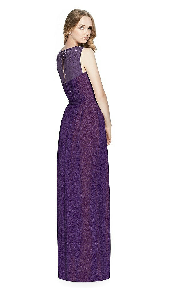 Back View - Majestic Gold Dessy Shimmer Bridesmaid Dress 3025LS