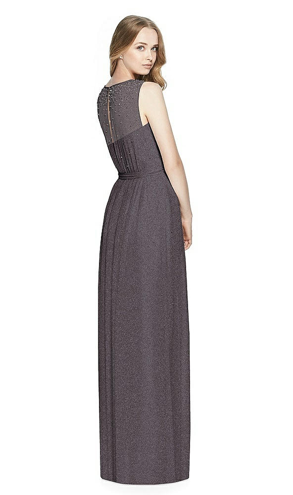 Back View - Stormy Silver Dessy Shimmer Bridesmaid Dress 3025LS