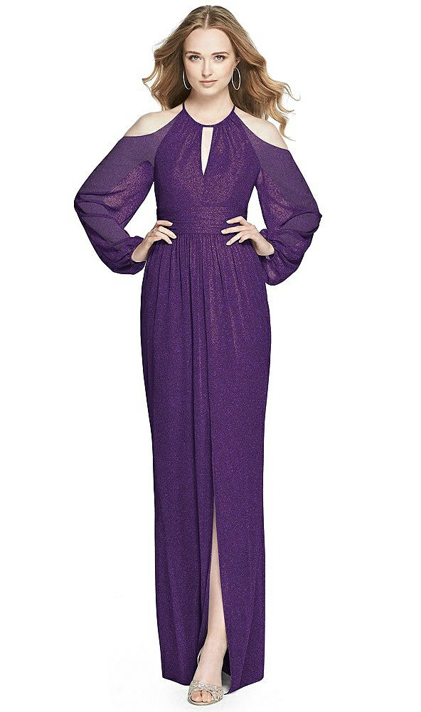 Front View - Majestic Gold Dessy Shimmer Bridesmaid Dress 3018LS