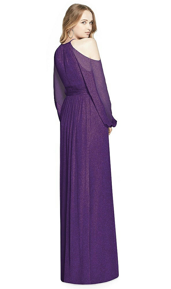 Back View - Majestic Gold Dessy Shimmer Bridesmaid Dress 3018LS