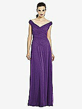 Front View Thumbnail - Majestic Gold After Six Shimmer Bridesmaids Dress 6667LS