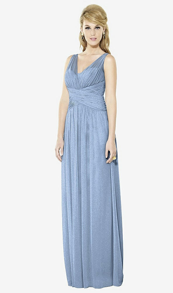 Front View - Cloudy Silver After Six Shimmer Bridesmaid Dress 6711LS