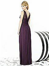 Rear View Thumbnail - Aubergine Silver After Six Shimmer Bridesmaid Dress 6711LS