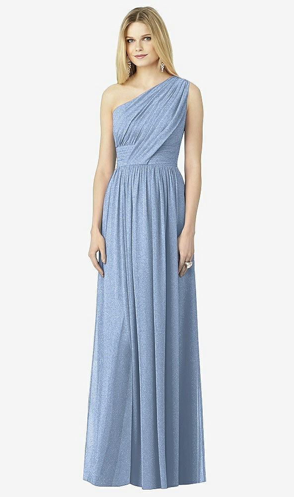 Front View - Cloudy Silver After Six Shimmer Bridesmaid Dress 6728LS