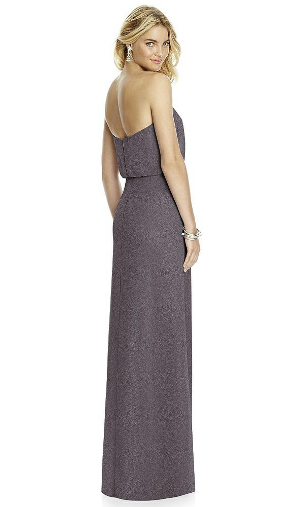 Back View - Stormy Silver After Six Shimmer Bridesmaid Dress 6761LS