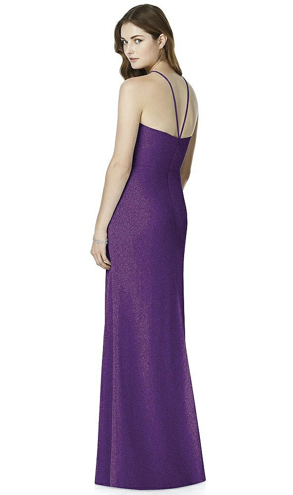 Back View - Majestic Gold After Six Shimmer Bridesmaid Dress 6762LS