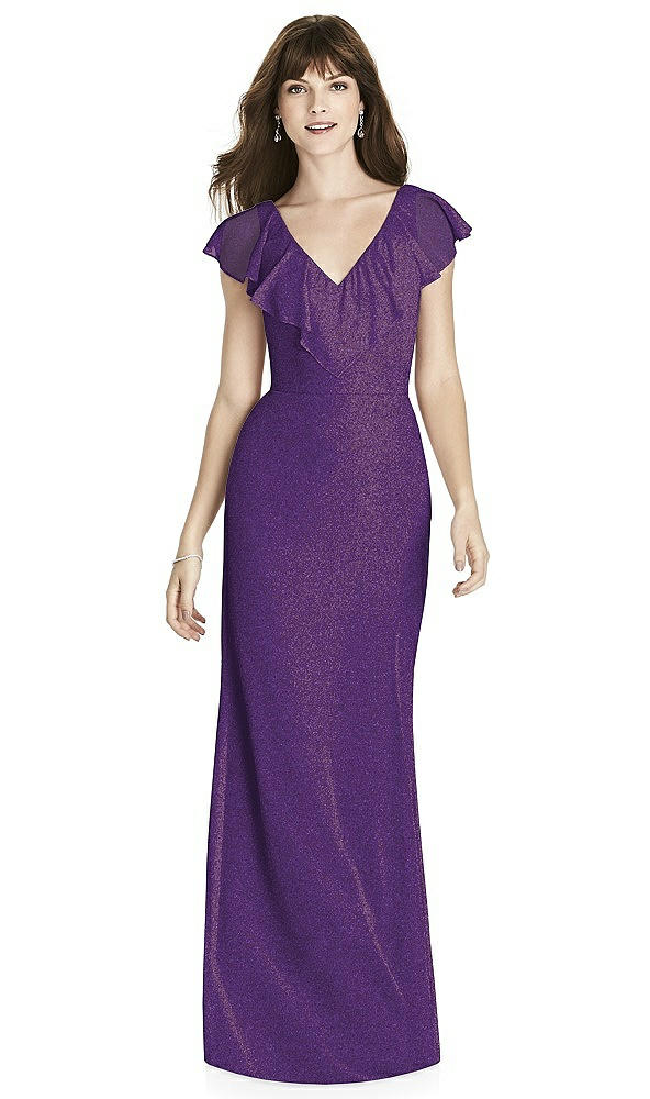 Front View - Majestic Gold After Six Shimmer Bridesmaid Dress 6779LS