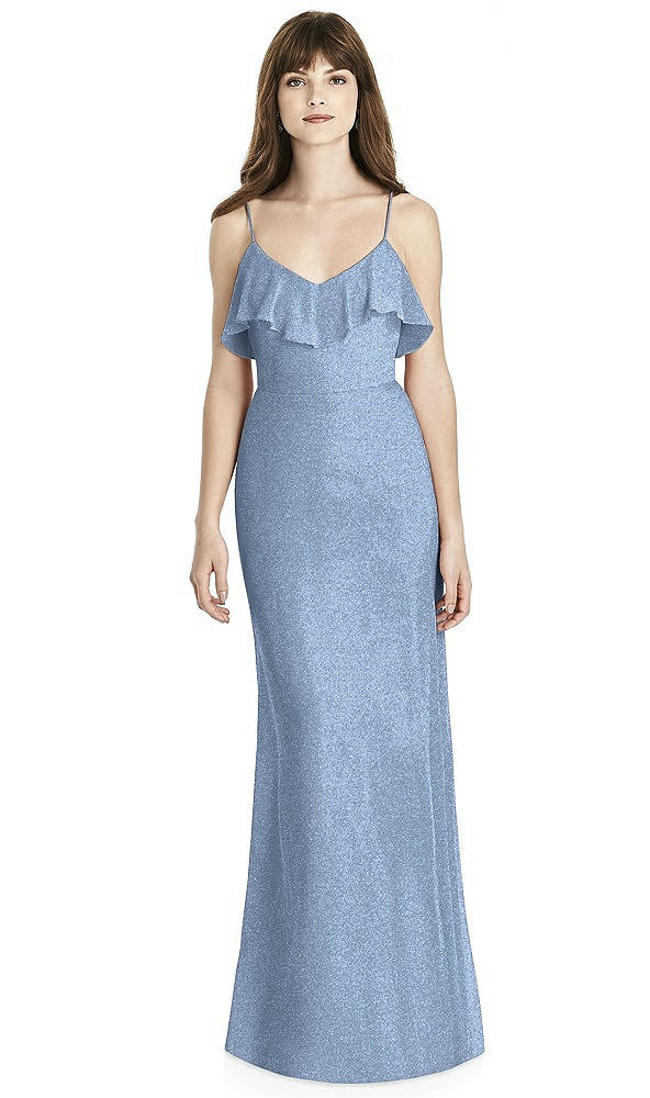 Front View - Cloudy Silver After Six Shimmer Bridesmaid Dress 6780LS