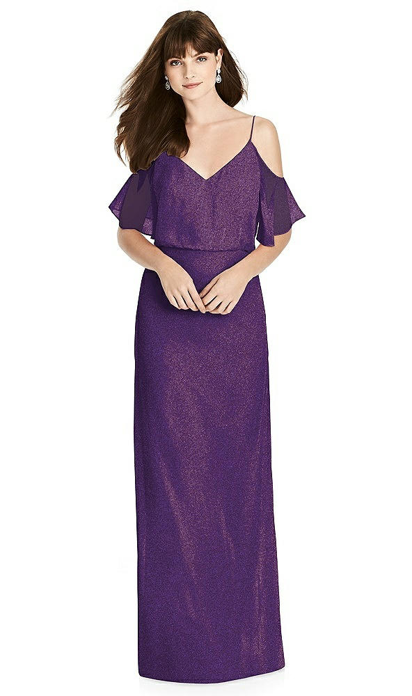 Front View - Majestic Gold After Six Shimmer Bridesmaid Dress 6781LS