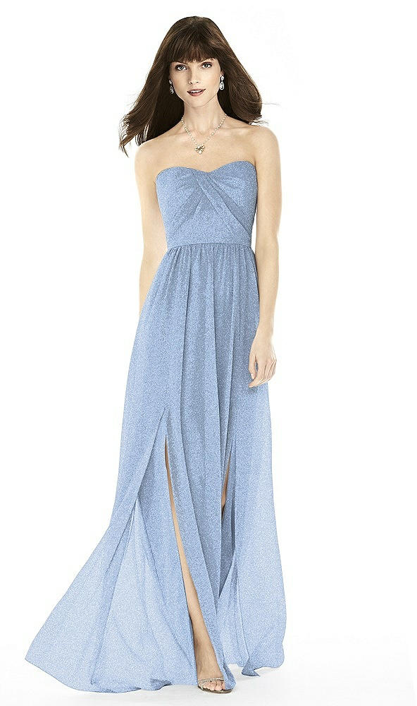 Front View - Cloudy Silver After Six Shimmer Bridesmaid Dress 6794LS