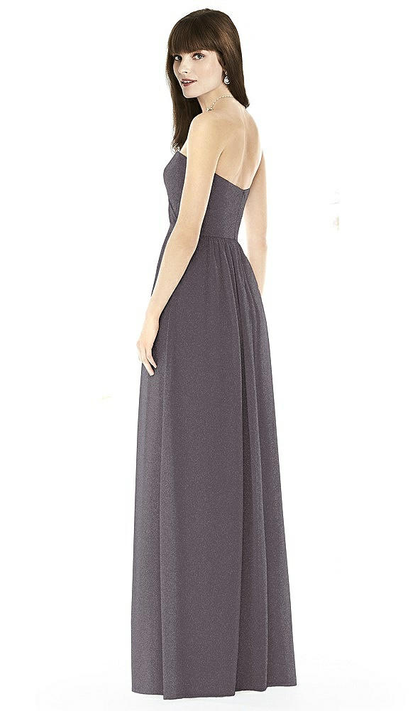 Back View - Stormy Silver After Six Shimmer Bridesmaid Dress 6794LS