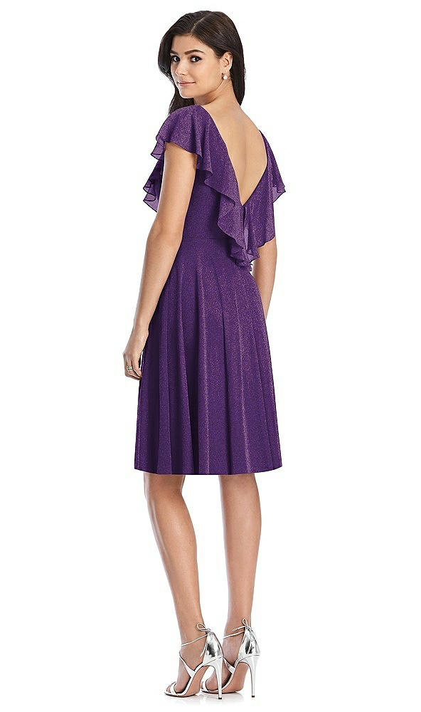 Back View - Majestic Gold After Six Shimmer Bridesmaid Dress 6796LS