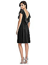 Rear View Thumbnail - Black Silver After Six Shimmer Bridesmaid Dress 6796LS