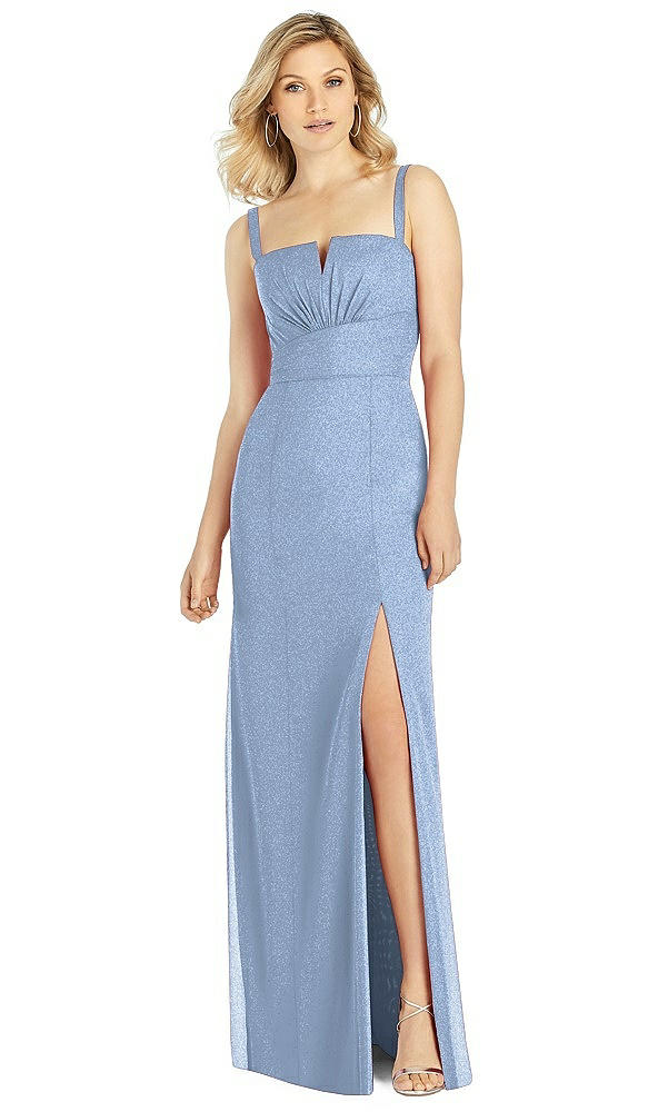 Front View - Cloudy Silver After Six Shimmer Bridesmaid Dress 6811LS