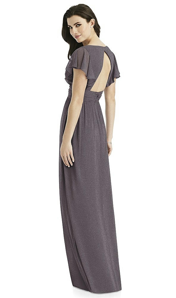 Back View - Stormy Silver Studio Design Shimmer Bridesmaid Dress 4526LS