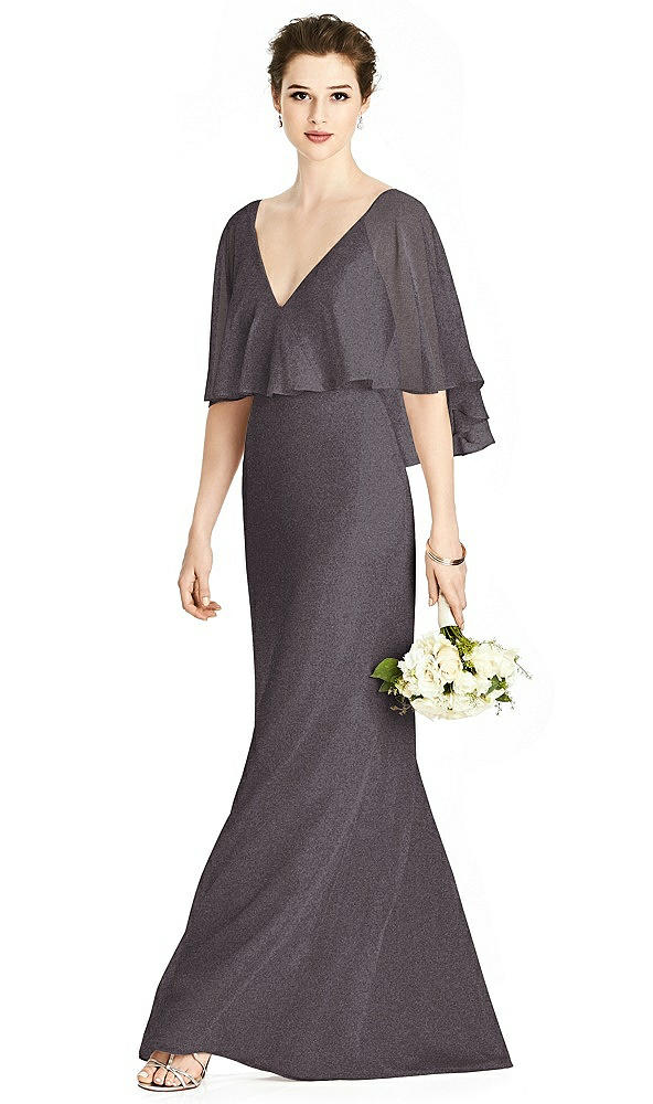 Front View - Stormy Silver Studio Design Shimmer Bridesmaid Dress 4538LS