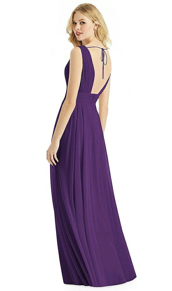 Back View - Majestic Gold & Light Nude Bella Bridesmaids Shimmer Dress BB109LS