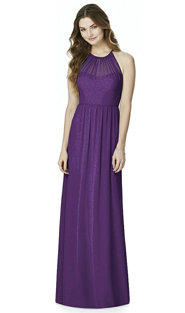 Front View - Majestic Gold Bella Bridesmaids Shimmer Dress BB100LS