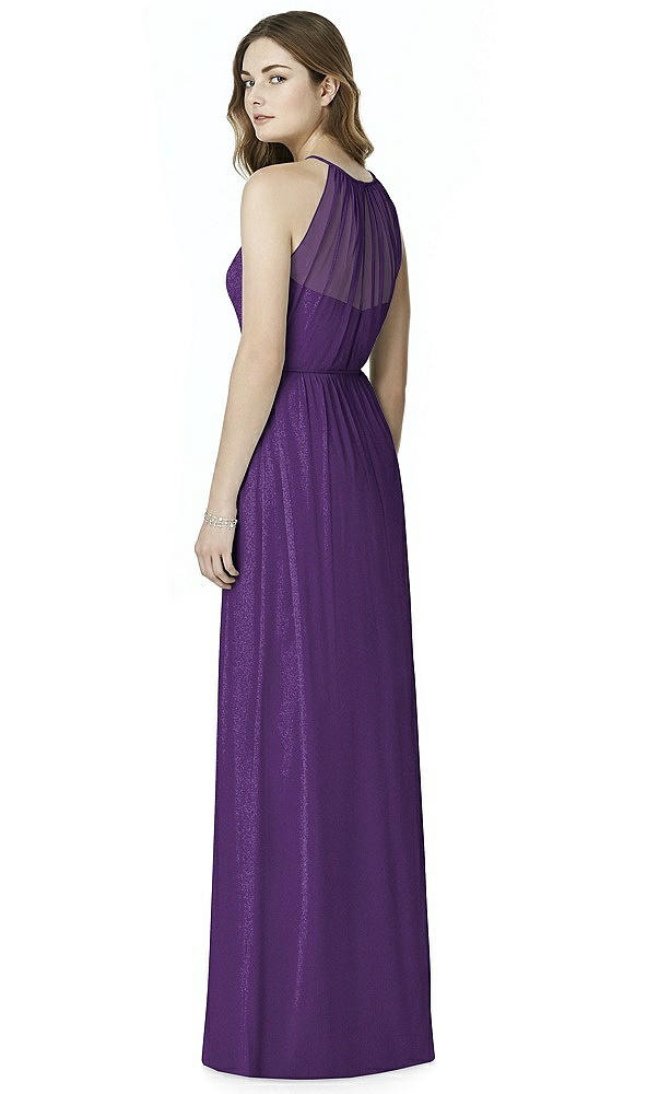 Back View - Majestic Gold Bella Bridesmaids Shimmer Dress BB100LS