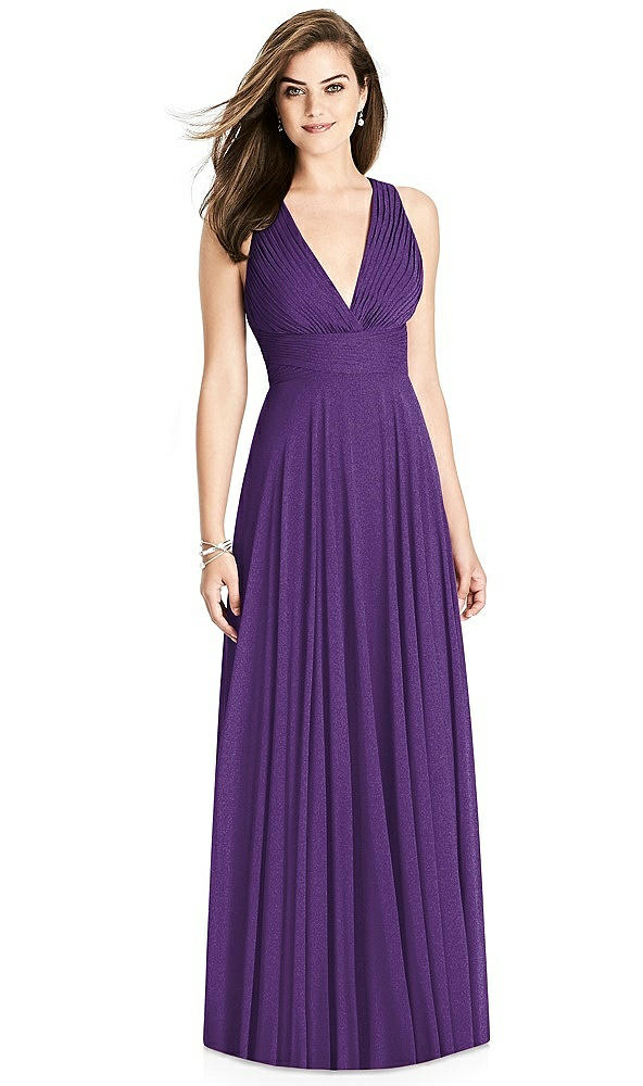 Front View - Majestic Gold Bella Bridesmaids Shimmer Dress BB117LS