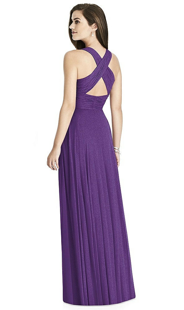 Back View - Majestic Gold Bella Bridesmaids Shimmer Dress BB117LS