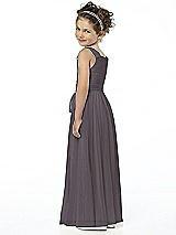 Rear View Thumbnail - Stormy Silver Flower Girl Shimmer Dress FL4033LS