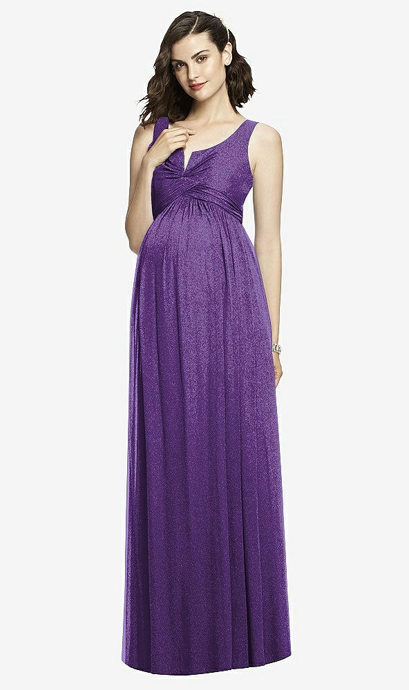Front View - Majestic Gold After Six Shimmer Maternity Bridesmaid Dress M424LS