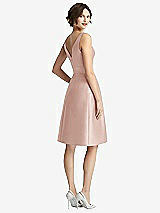 Rear View Thumbnail - Toasted Sugar V-Neck Pleated Skirt Cocktail Dress with Pockets