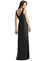 Rear View Thumbnail - Black Silver Thread Bridesmaid Style Peyton