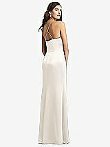 Rear View Thumbnail - Ivory Cowl-Neck Criss Cross Back Slip Dress